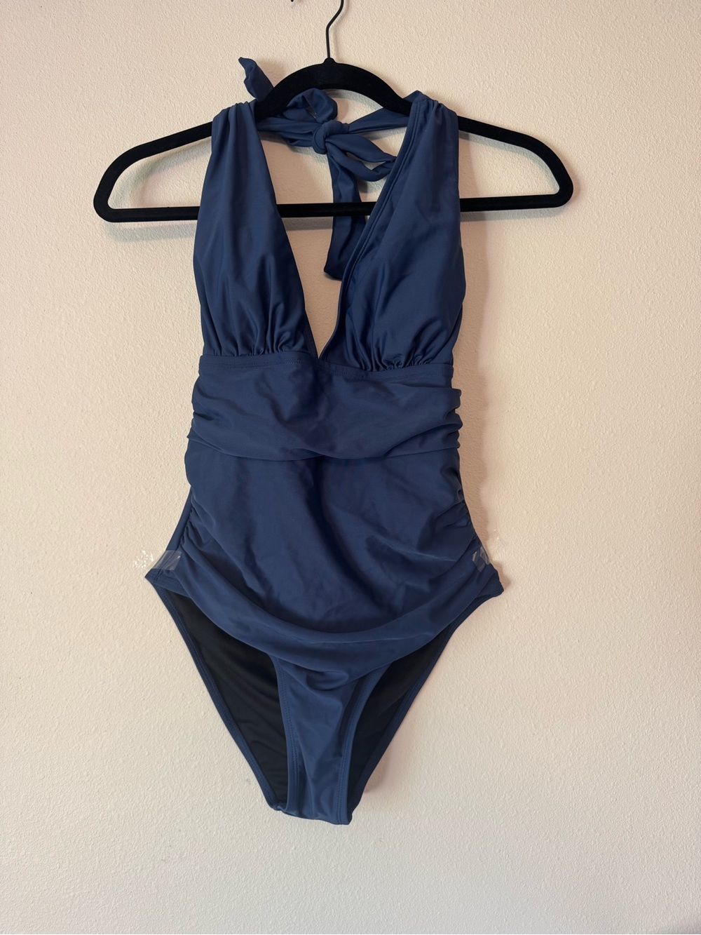 NWT Cupshe Navy Halter One Piece Swimsuit